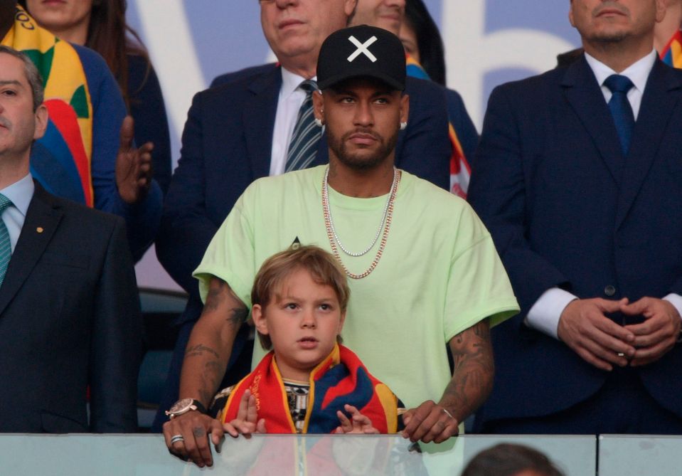  Neymar was in Brazil over the weekend to see his international team-mates lift the Copa America