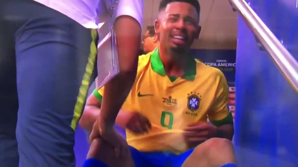  Gabriel Jesus was furious and cried his eyes out in the tunnel after seeing red in the Copa America final