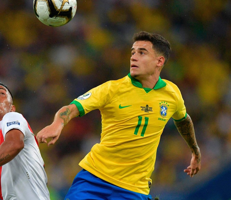  Brazilian Philippe Coutinho was allegedly offered as part of a deal for Neymar