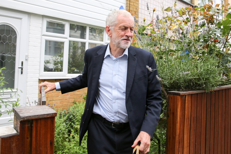  Mr Corbyn leaving his house today