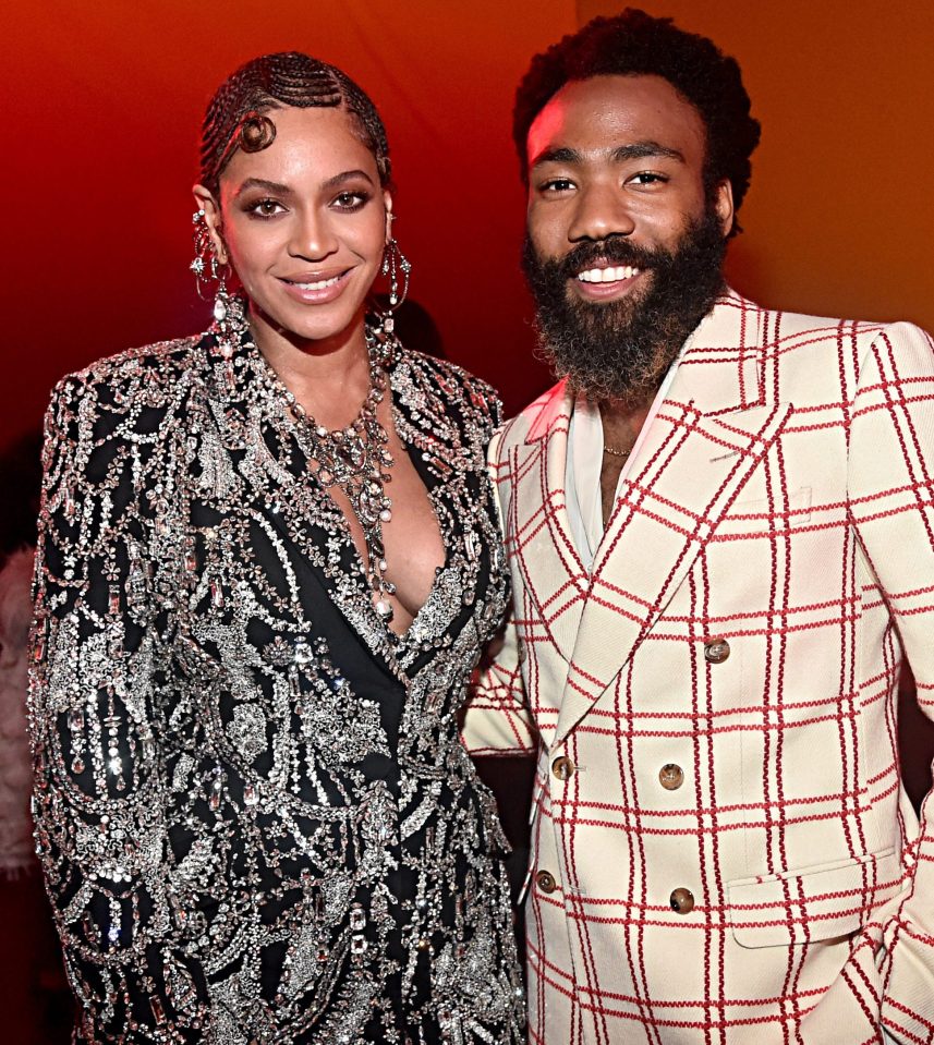  Beyonce and Donald Glover struck a pose