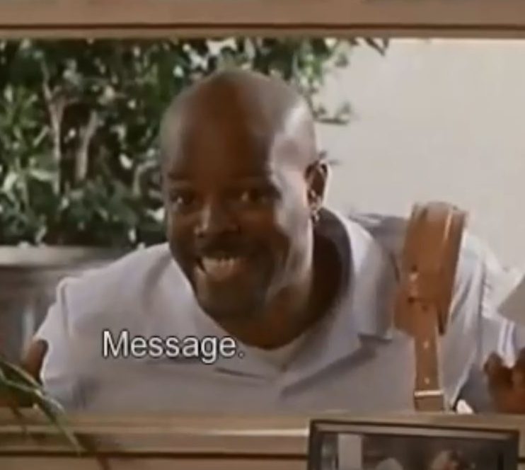 Don’t Be a Menace features a postman who pops up shouting ‘Message’