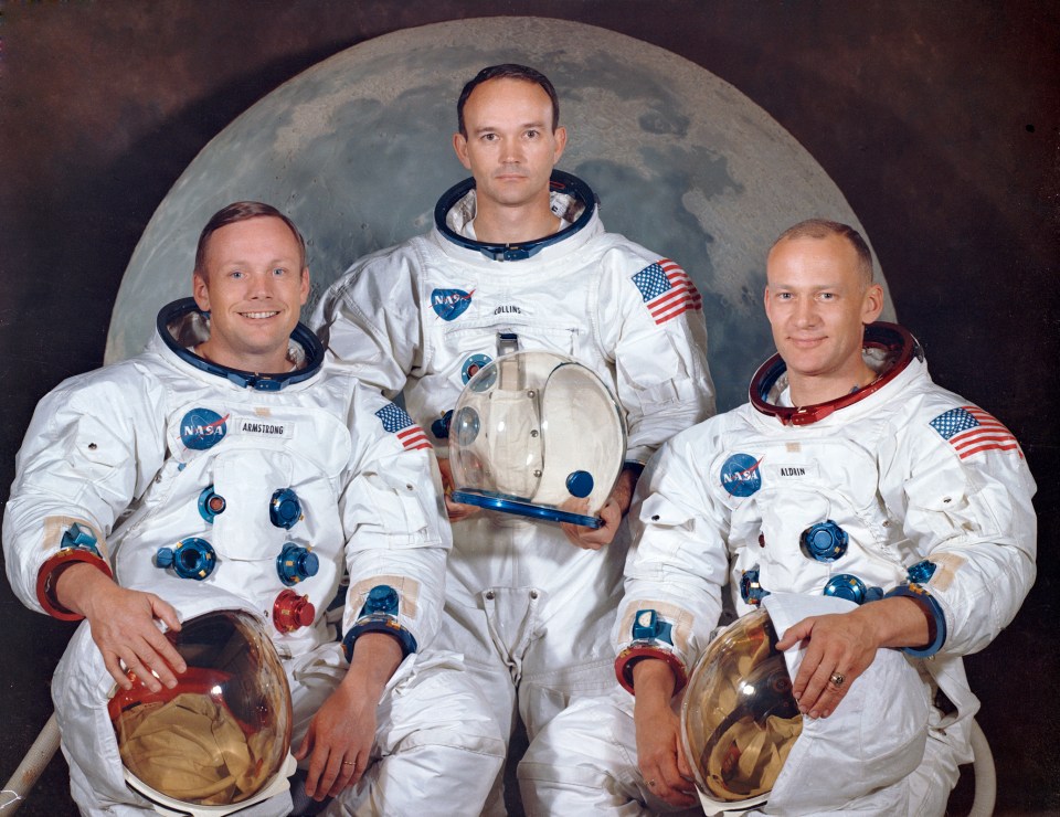 The Apollo 11 crew (from left): Neil Armstrong, Michael Collins and Edwin E “Buzz” Aldrin