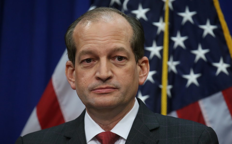  Alex Acosta, who was Florida's top federal prosecutor in 20078, dodged a question about the spy claims