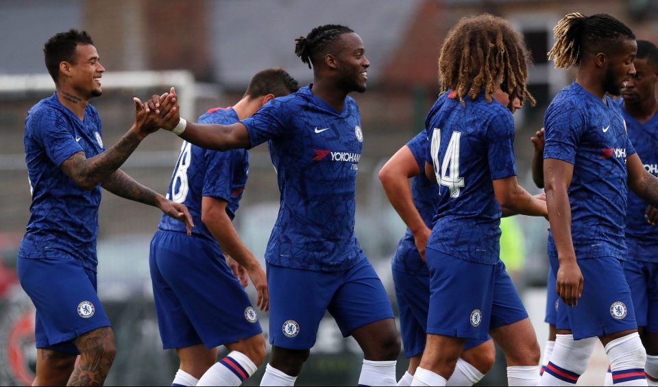  Michy Batshuayi celebrates hitting a quick opener for Chelsea in their pre-season draw with Bohemians in Dublin