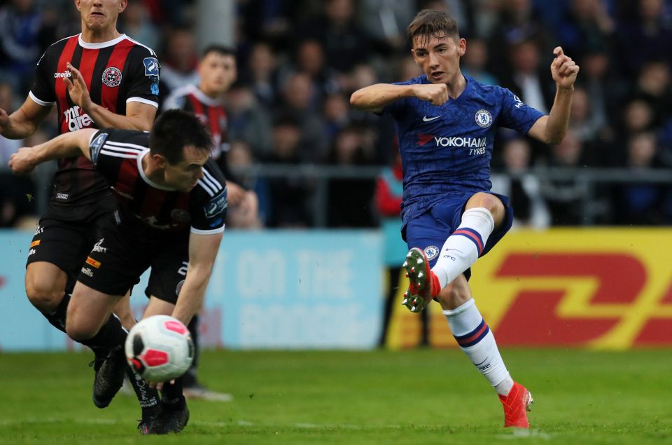  Chelsea youngster Billy Gilmour impressed with some roaming runs in the second half in Dublin