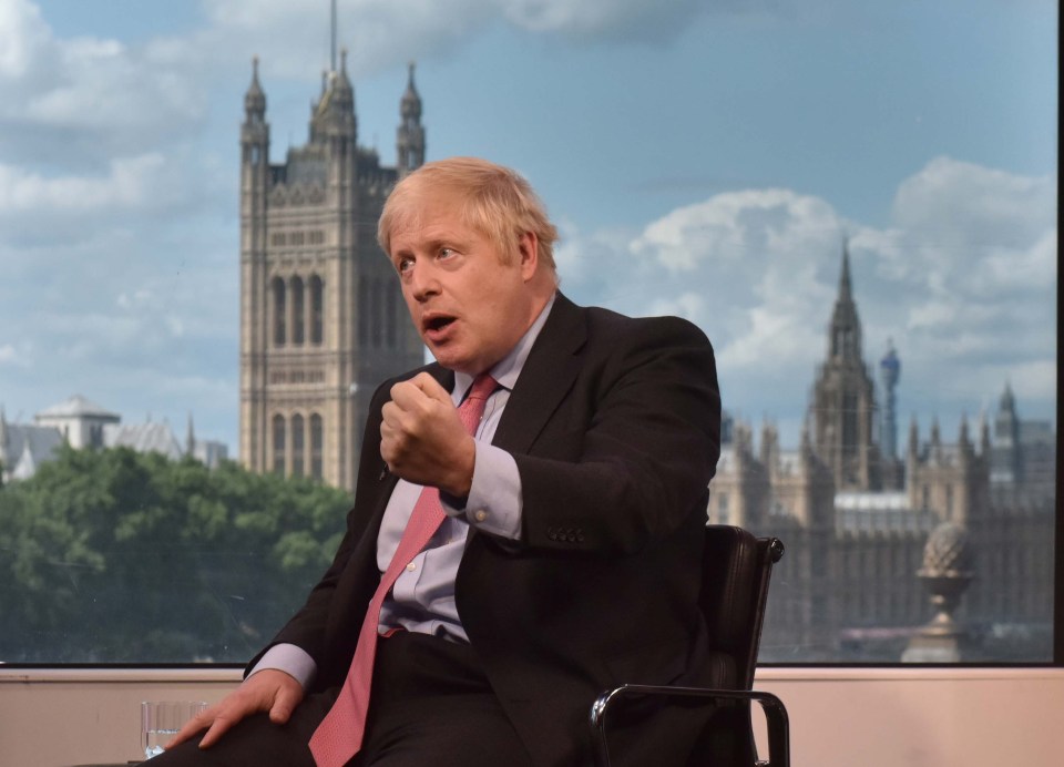  Boris Johnson being interviewed by the BBC