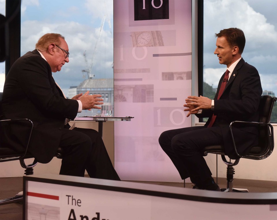  Jeremy Hunt being grilled by host Andrew Neil