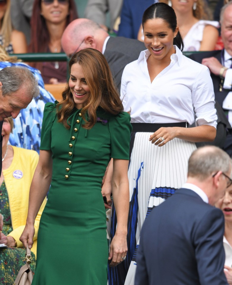 Meghan joined Kate in the royal box to watch the Ladies Final at Wimbledon in 2019