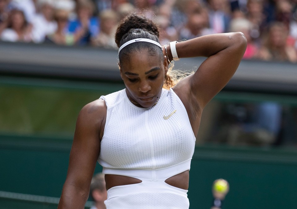 Williams was challenging for her eight Wimbledon singles title