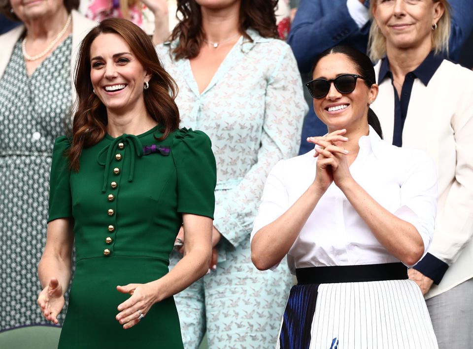  Meghan joined her sister-in-law, the Duchess of Cambridge, in watching Serena Williams play in the Wimbledon final on Saturday