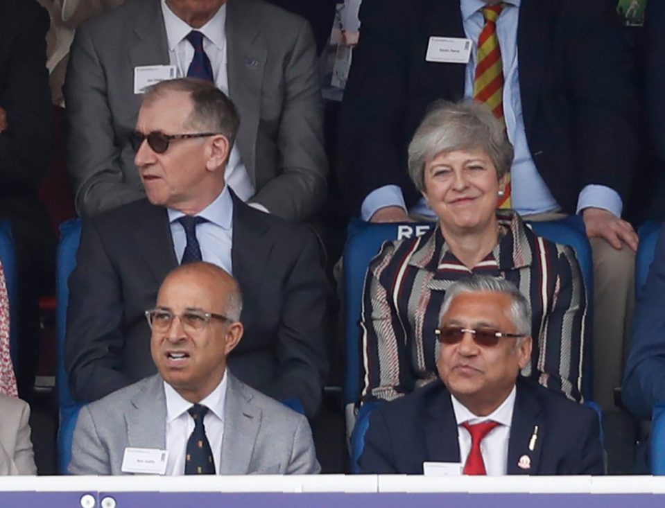  Theresa May pictured at Lord's yesterday