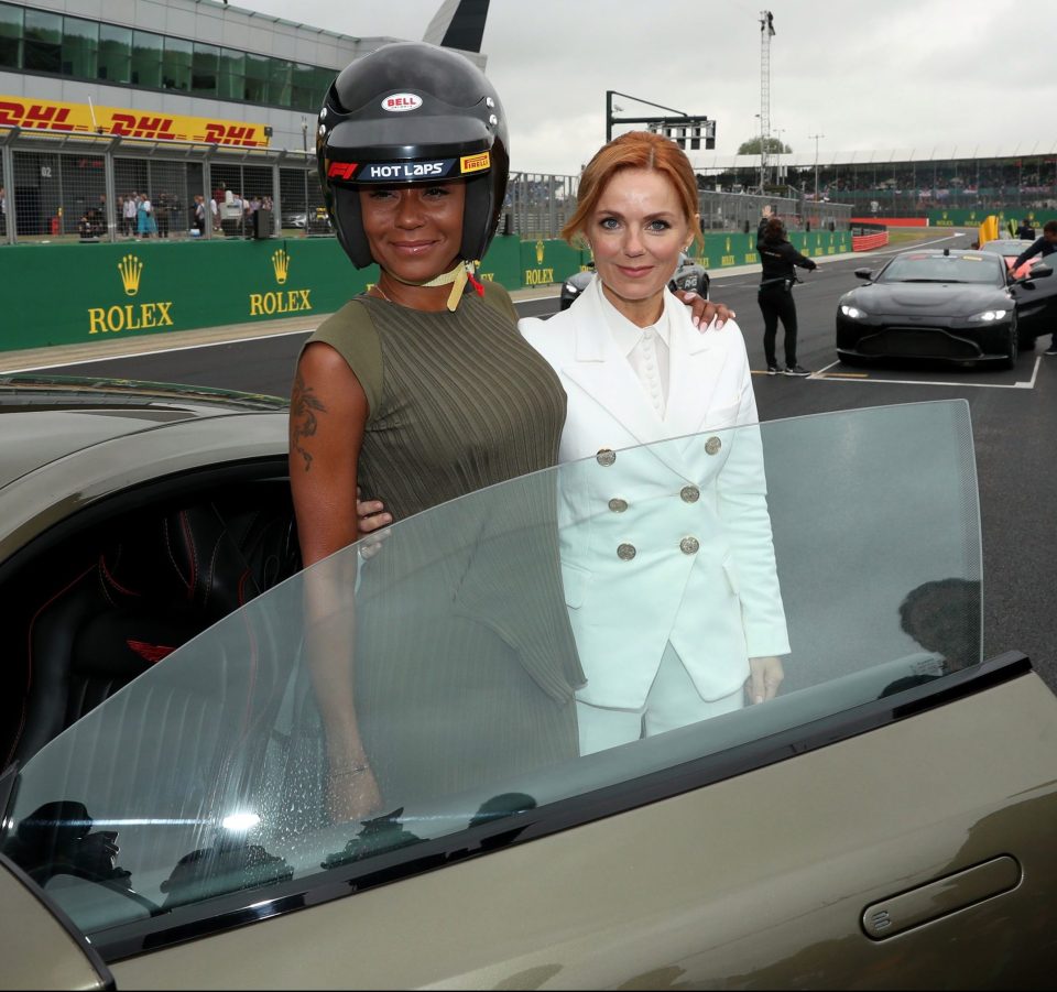  Mel even tried on a racing helmet