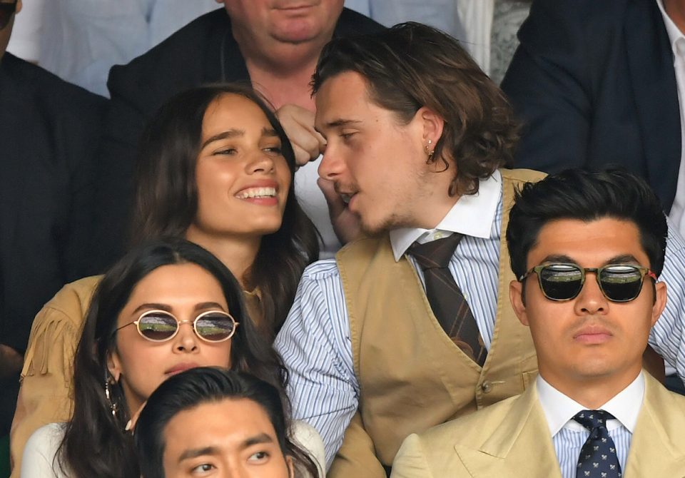  The rocky couple looked loved-up as they watched the men's final