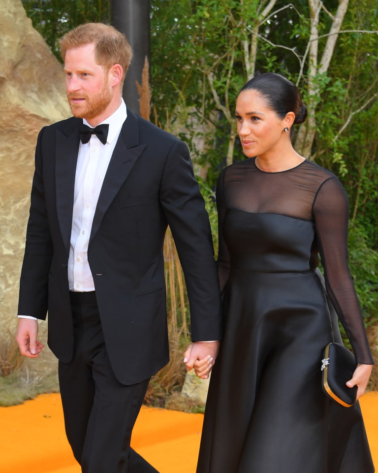  Meghan Markle and Prince Harry arrive at the premiere of the Lion King