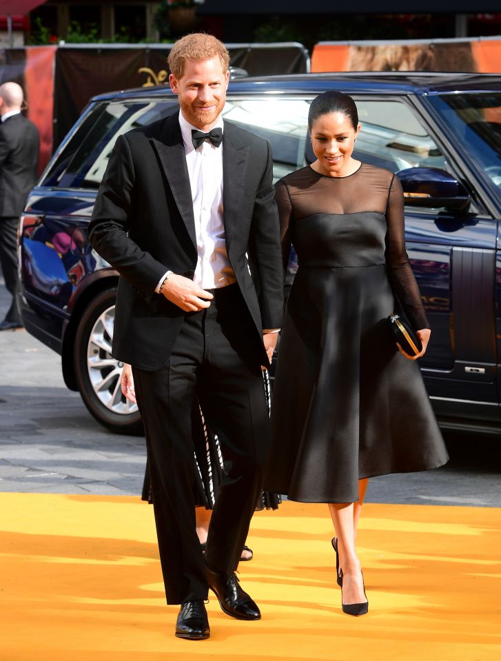  Meghan looked stunning in a black Jason Wu dress at the European premiere of Lion King