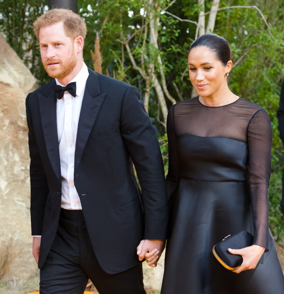  The Duke and Duchess of Sussex arrive at the premiere of The Lion King earlier this month