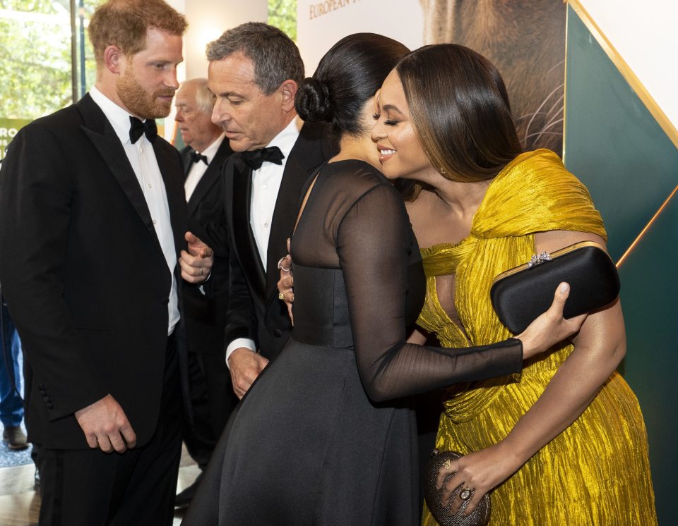  Meghan and Beyonce embraced ahead of watching the updated Disney classic