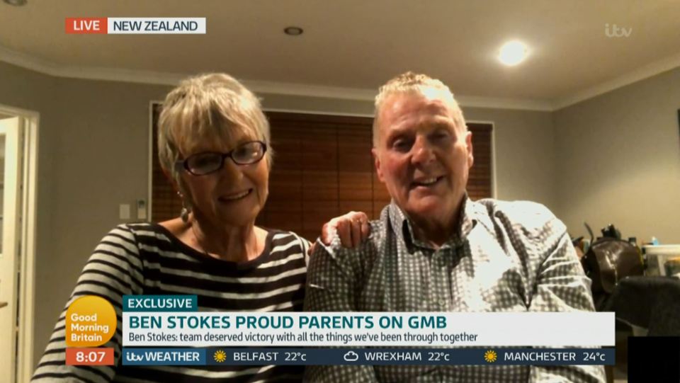  Ben Stokes' parents Deb and Gerard spoke on Good Morning Britain