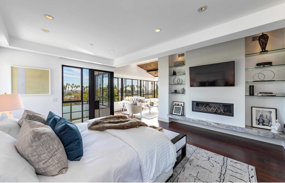 There are also six bedrooms, with the master suite boasting spectacular views