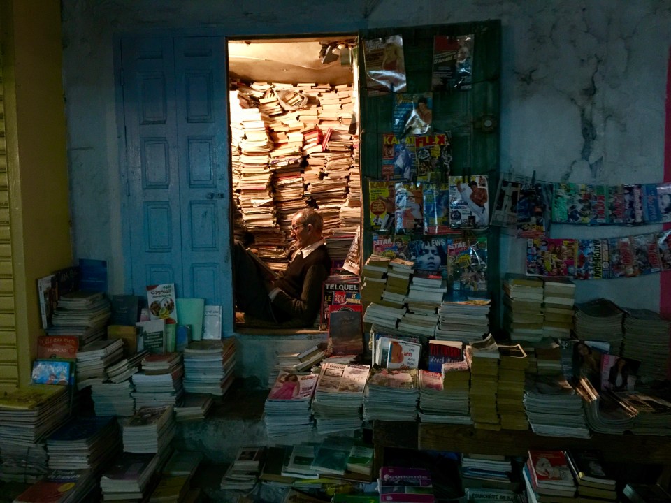  A street librarian in France