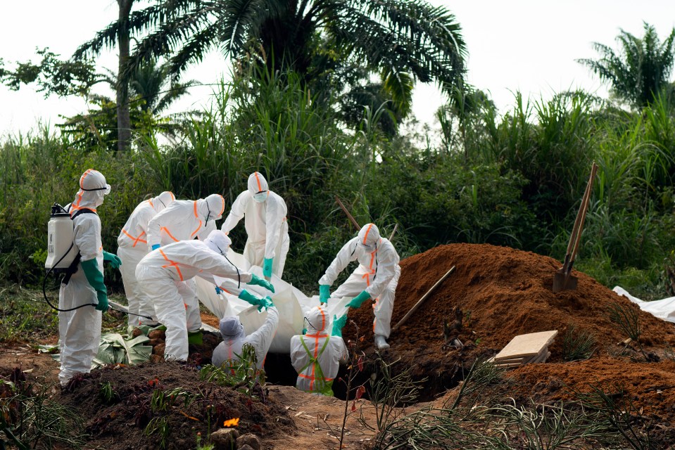  An Ebola victim is put to rest in Beni, Congo. The deadly virus is highly infectious