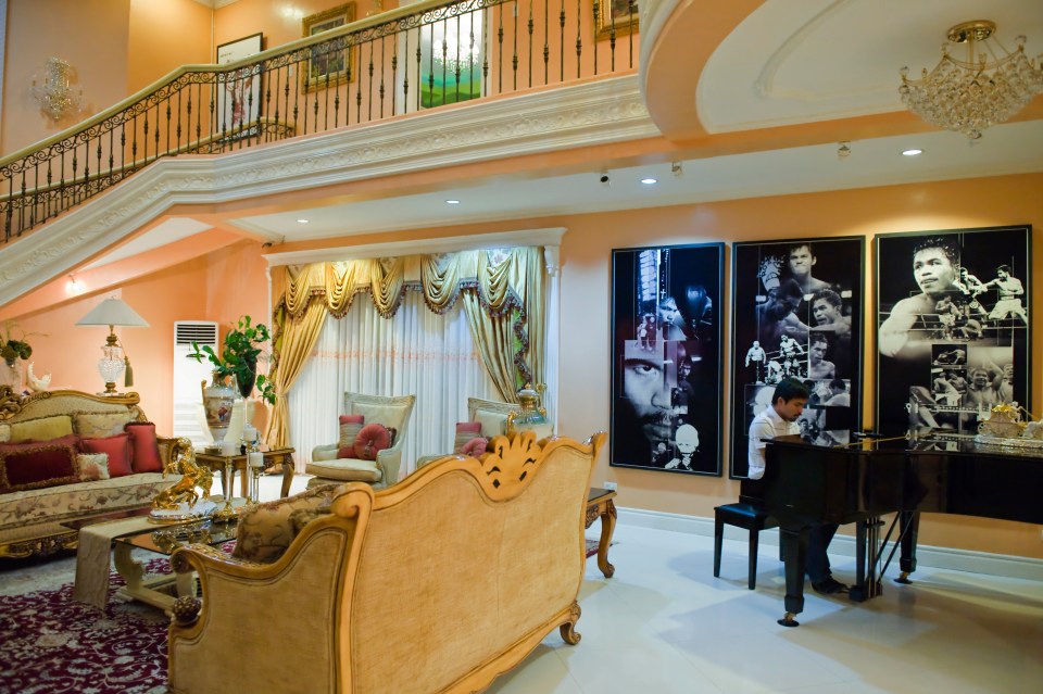  Pacquiao also owns this home in the Philippines, and loves playing the piano