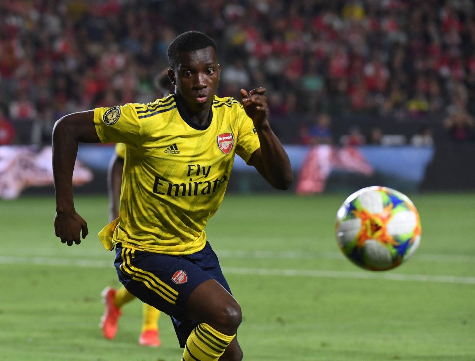 Young striker Eddie Nketiah has starred for Arsenal in the club's pre-season tour 