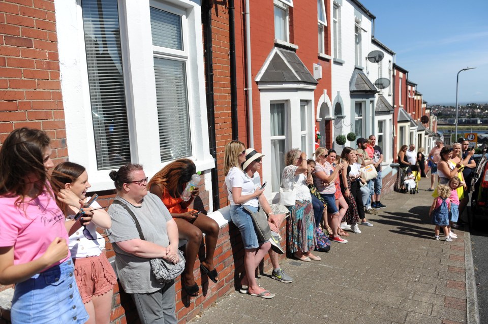  Crowds have flocked to the residential road to catch a glimpse of the new Gavin and Stacey production