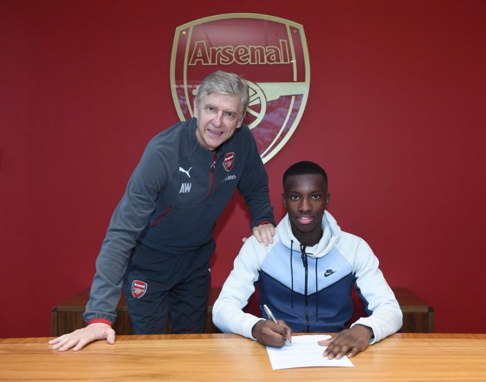 Nketiah impressed former Arsenal boss Arsene Wenger and earned a pro contract