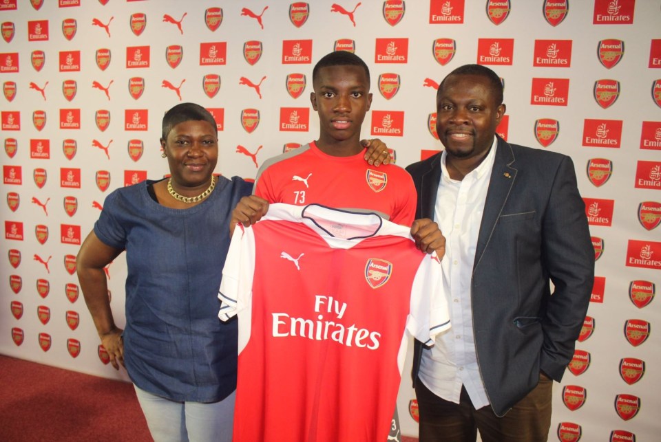 Nketiah grew up in south east London with his Ghanaian parents 