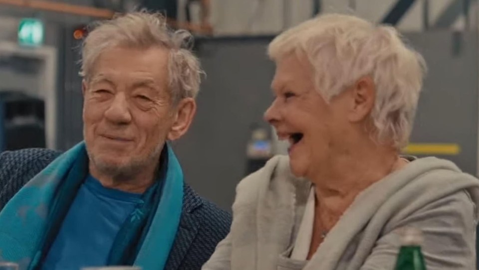 Legendary British actors Sir Ian McKellen and Dame Judi Dench appear together