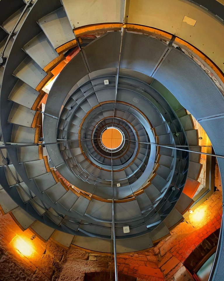 This is a wonderful image of the Rennie Mackintosh Helical Staircase in Glasgow, Scotland