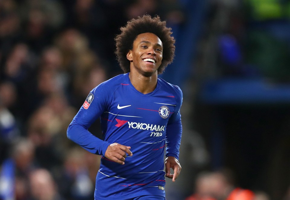  Chelsea forward Willian is set to extend his Chelsea contract by two-years