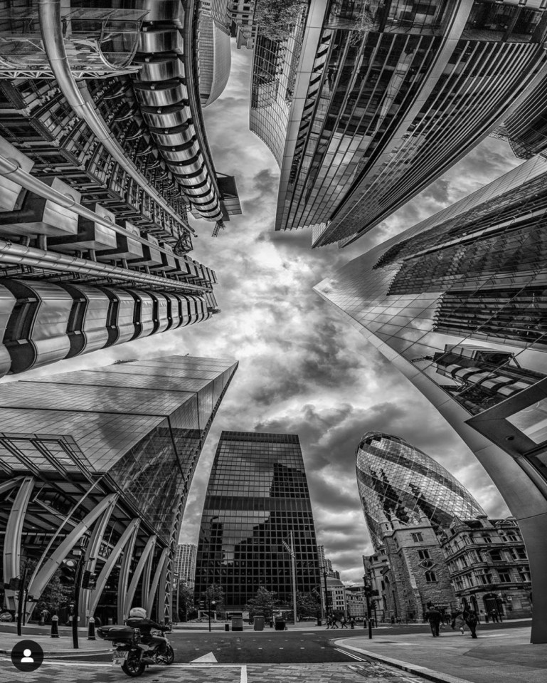 ‘Twisted Metal’, featuring a number of London’s skyscrapers squeezed into one frame