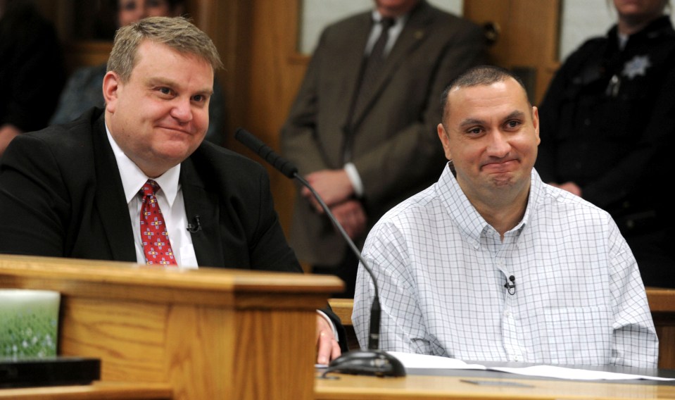  Christopher Tapp, right, was originally sentenced to life imprisonment for Angie Dodge's murder