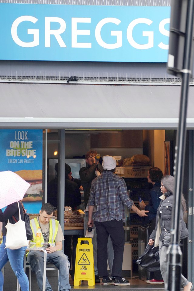  He was spotted getting goods from Greggs during his lunch break