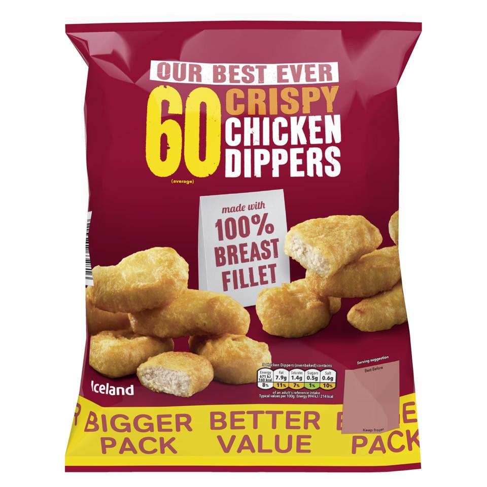  Iceland has recalled its 60-pack of chicken dippers because they may contain plastic