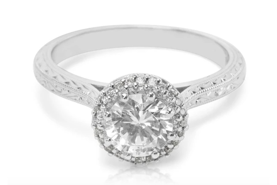  This stunning engagement ring has been reduced by 80 per cent