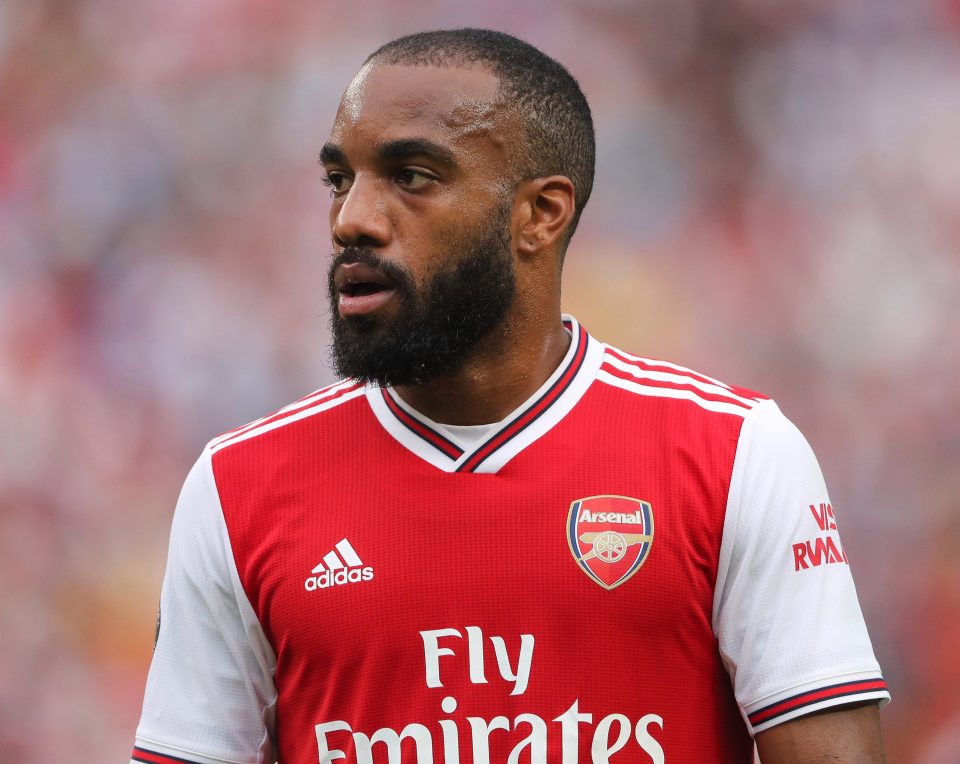  Arsenal frontman Alexandre Lacazette lasted just 13 minutes against Lyon