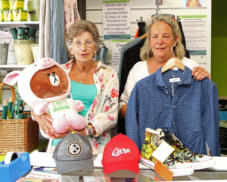  Some of Eds clothing and belongings on sale in Farmlingham's charity shop