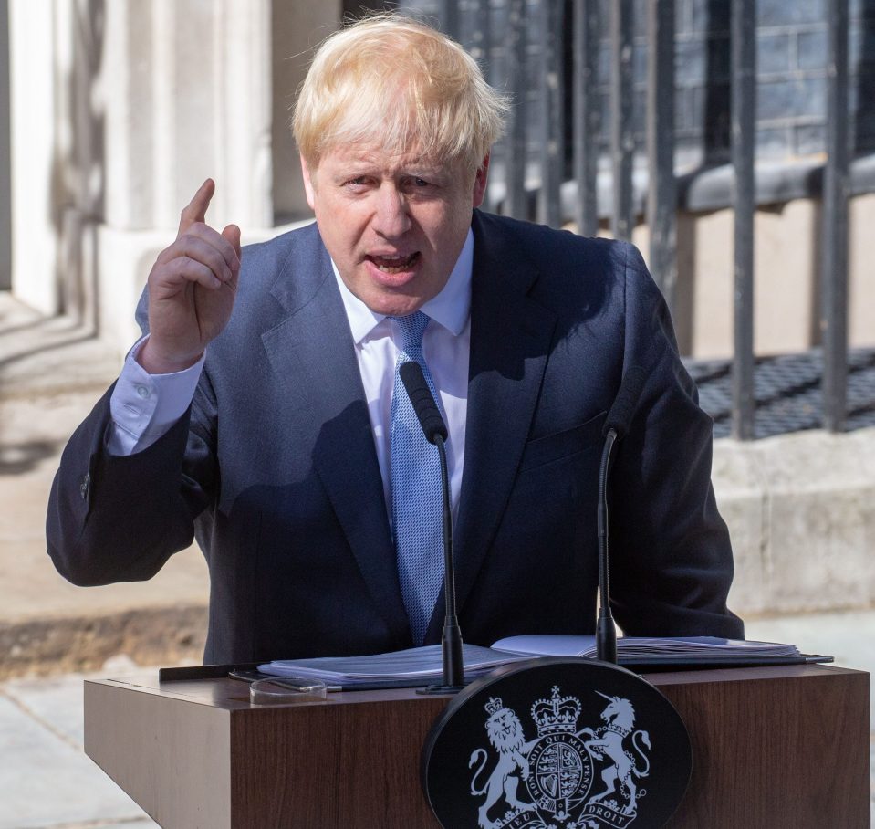  Boris Johnson speaking outside his new home today