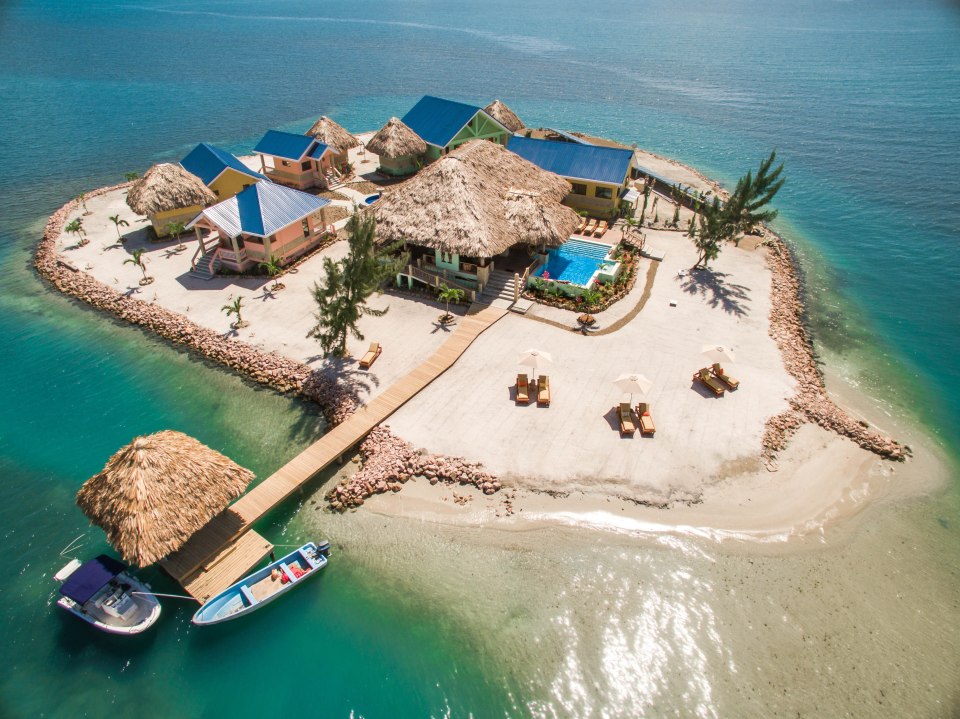  This private island is situated just off the coast of Belize