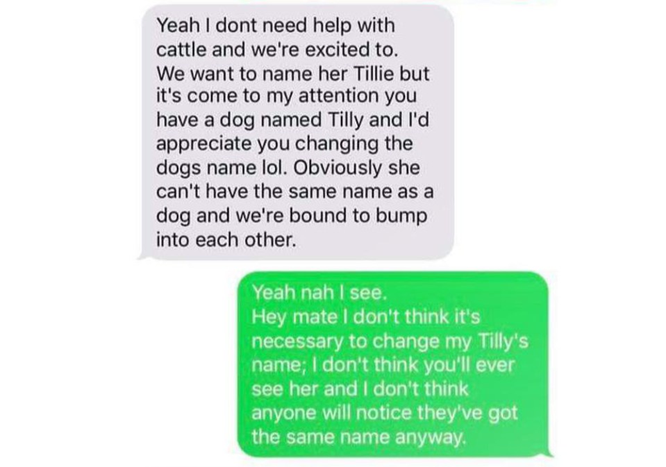  The pregnant woman went on to ask Jennay to change her dog's name