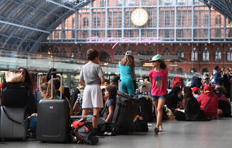  Some commuters were left to wait in St Pancras overnight on Thursday