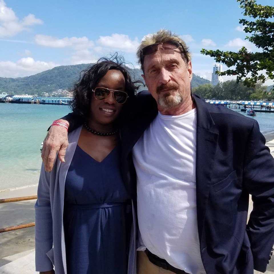 McAfee and wife Janice, whom he met when he hired her as a prostitute with money loaned to him by a friend