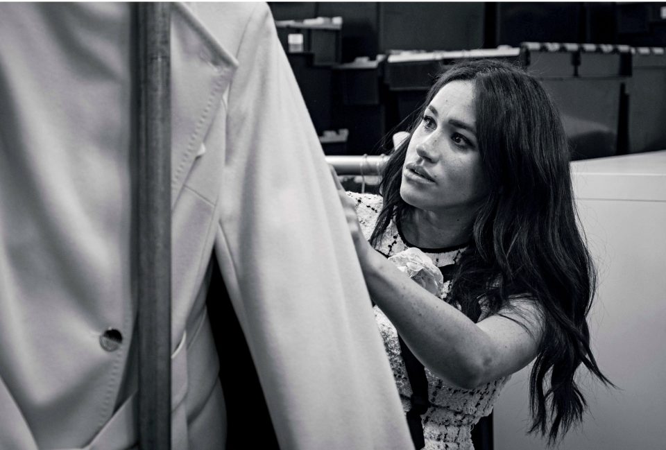  Meghan Markle guest editing at Vogue, while still heavily pregnant