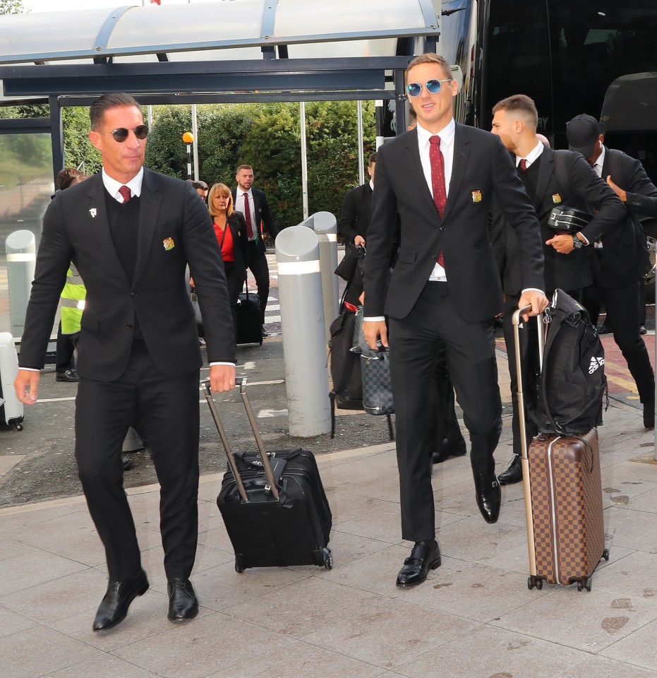  Romelu Lukaku and Alexis Sanchez are missing as Man Utd stars including Nemanja Matic arrive to fly to Oslo for a pre-season friendly against Kristiansund