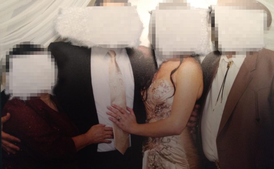  A bride has shared the "gross" wedding snap that sees her mother-in-law clutching her husband