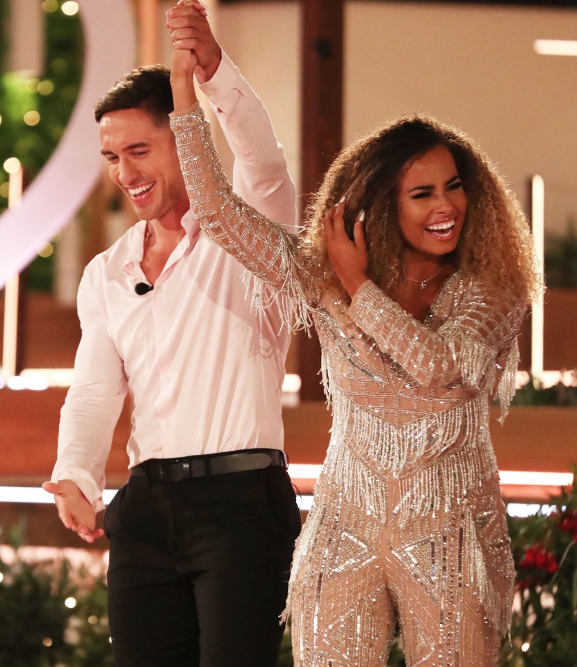 Greg and Amber are celebrating being crowned Love Island’s champions